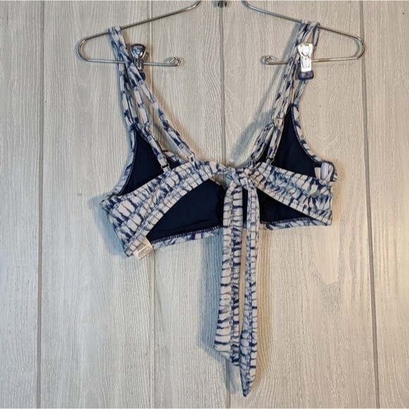 Jessica Simpson Blue Tie Dye Back Tie 2 PC Bikini EUC SZ L - Picture 5 of 11